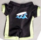 Green & Black Surfboard Wetsuit Outfit fit Webkinz, Shining Star & 8"-10" Make Your Own Stuffed Animals
