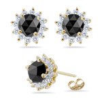 4.76 5.56 Cts Black Diamond & 0.72 Cts White Diamond Cluster Stud Earrings in 14K Yellow Gold 21p7xy6j%2BjL. SL160 4.76 5.56 Cts Black Diamond & 0.72 Cts White Diamond Cluster Stud Earrings in 14K Yellow Gold