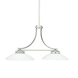 Kichler Lighting 3875NI Hendrik - Two Light Island, Brushed Nickel Finish with Satin Etched Cased Opal Glass