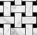 Basketweave Carrara Mosaic Sample Piece HONED