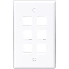 Leviton R08-41080-6W Flush Mount Wall Plate