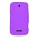WIRELESS CENTRAL Brand Silicone PURPLE Skin Rubber Soft Cover Case Sleeve for ZTE SCORE X500 (CRICKET)[WCK698]