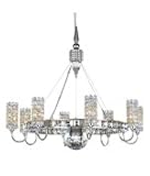 Schonbek EL2218-SH Silver Shade Elements 8 Light Up Lighting Chandelie