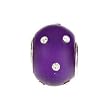 Kera Glass Purple Bead with Crystal Accents