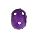 Kera Glass Purple Bead with Crystal Accents