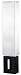 Kenroy Homes Niche Floor Lamp In Black Finish with a White Rectangular Shade
