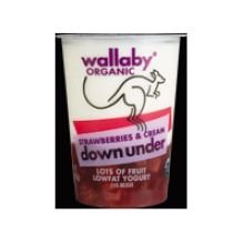 Wallaby Organic Strawberry and Cream Yogurt, 6 Ounce -- 12 per case.