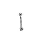 New 14k White Gold Bar Bell 18g Navel Belly Button Ring
