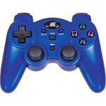 New Dreamgear Radium Wireless Controller Ps3 Blue Turbo Function Ergonomic Design Metallic Paint