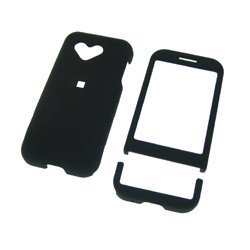 HTC T-Mobile G1 Google Cell Phone Black Rubberize Textured Snap-On Case Cover with Removable Swivel Belt Clip