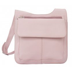 Buy Leather Shoulder Bags - Slim Line - Pastel Pink (Pastel Pink) (11.5H x 2W x 12L) by Piel Leather, Inc