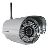 Foscam FI8905W Outdoor Wireless/Wired IP/Network Camera with 30 Meter Night Vision and 6mm Lens (22° Viewing Angle) - Silver
