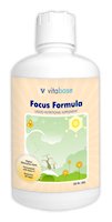 Vitabase Focus Formula Liquid Brain and Memory Support 32 Oz Bottle (Pack of 4)