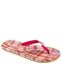 Printed Pink Plaid Flip Flop