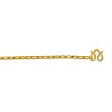 24k Yellow Gold 4.3mm Orient Large Chain Necklace - 24 Inch