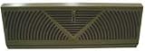 Industrial Grade 4MJV7 Diffuser, Baseboard, Brown, 15 In.