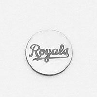 Sterling Silver Kansas City Royals Team Name Disc Post Earrings