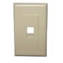 Channel Vision 10 Pack Screwless Decorator 1 Jack Single Gang Plate - Ivory