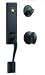 FA393-622 Matte Black Monaco Two-Piece Dummy Handleset with Danbury Knob