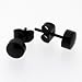 Urban Male Schwarze Edelstahl Ohrstecker f�r M�nner 5mm (Paar)