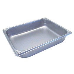 Vollrath 30222 Stainless Steel Super Pan V Steam Table Pan, 1/2 Size, 4.3-Quart