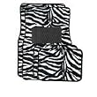 A Set of 4 Universal Fit Animal Print Carpet Floor Mats for Cars / Truck - Zebra White Tiger A Set of 4 Universal Fit Animal Print Carpet Floor Mats for Cars / Truck - Zebra White Tiger