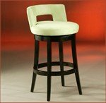 Eureka Swivel Bar Stool - Feher Black with Green Microfiber Seat