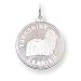 yorkshire_terrier7yorkshire terrier - 14k White Gold Engraveable Yorkshire Terrier Disc Charm