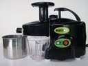 Green Power KPE1304 Twin Gear Juicer Wheatgrass, Vegetable & Fruit Juicer + Multi-purpose Kit - BLACK