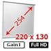 SONDERANGEBOT: ULTRALUXX PROFI Rollo Beamer Leinwand 221 x 125 cm (254 cm Diagonale, 100 Zoll) 16:9 Format HDTV mit Seitenzug (RML6) -- stufenlos einstellbar, Full HD, HD ready