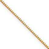 10k 1.30mm Box Chain Necklace - 30 Inch