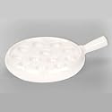 REVIMPORT - Po&ecirc;lon &agrave; Escargots 12 Trous porcelaine blanche*