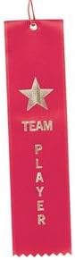 S&amp;S Worldwide Award Ribbons Team Player-Red (Pack of 50)
