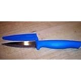 Tupperware Paring Knife with Sheath Blue