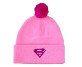  : Supergirl Pink Knit beanie winter hat (youth and ladies)