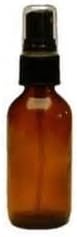 GKB 2 Oz. Amber Plastic Boston Bottles with Black Fine Mist Sprayer 12 Pack
