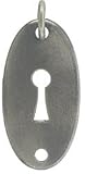 Antique Style Key Hole Panel Pendant in Sterling Silver, #7619