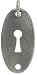 Antique Style Key Hole Panel Pendant in Sterling Silver, #7619
