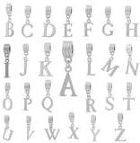 Alphabet Beads A-Z Letter Spacer Bead Dangle Charm For Snake Chain Bracelets