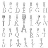 Alphabet Beads A-Z Letter Spacer Bead Dangle Charm For Snake Chain Bracelets