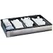 San Jamar L1150 304 Stainless ABS Narrow Silverware/Packet Bins, 18-1/2" Width x 3-1/8" Height x 8-3/4" Depth