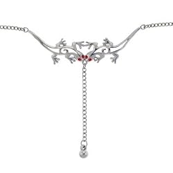 Dual Groovy Gecko Ruby Red Back Belly Chain