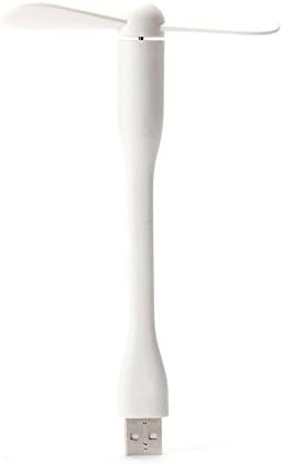 Techshowe Mini Breeze Mobile USB-Powered Fan, Cooling Bendable and Portable Quiet Fan for PC Laptop Notebook Tablet Power Bank (White)