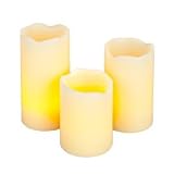 Lilys Home Everlasting Flameless Pillar LED Candle, Wax Melted Edge with Drip Effect, Set of 3 21pGGCuyZ%2BL. SL160 Lilys Home Everlasting Flameless Pillar LED Candle, Wax Melted Edge with Drip Effect, Set of 3