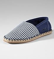 Round Toe Slip-On Striped Deck Shoes