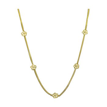Click here for 14K Yellow Gold Floral Necklace prices
