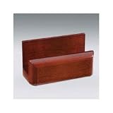 Search : Wood Tones Business Card Holder, Holds 50 Cards, Black (ELD62522)