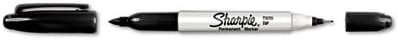 Sharpie Twin-Tip Permanent Marker, Fine/Ultra Fine Point, Black