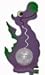 Big Belly Bank Purple and Green Dragon