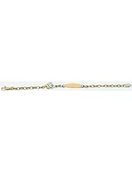 3mm X 6mm 14k Lucky Charm Baby ID Bracelet 6.0"